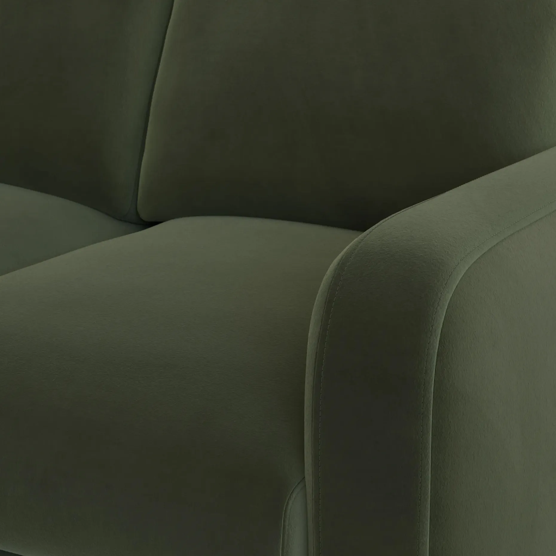 Vati 114" Velvet Left Storage Sleeper Sectional - Hale Fir Green