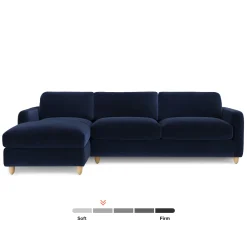 Vati 114" Velvet Left Storage Sleeper Sectional - Hale Ink