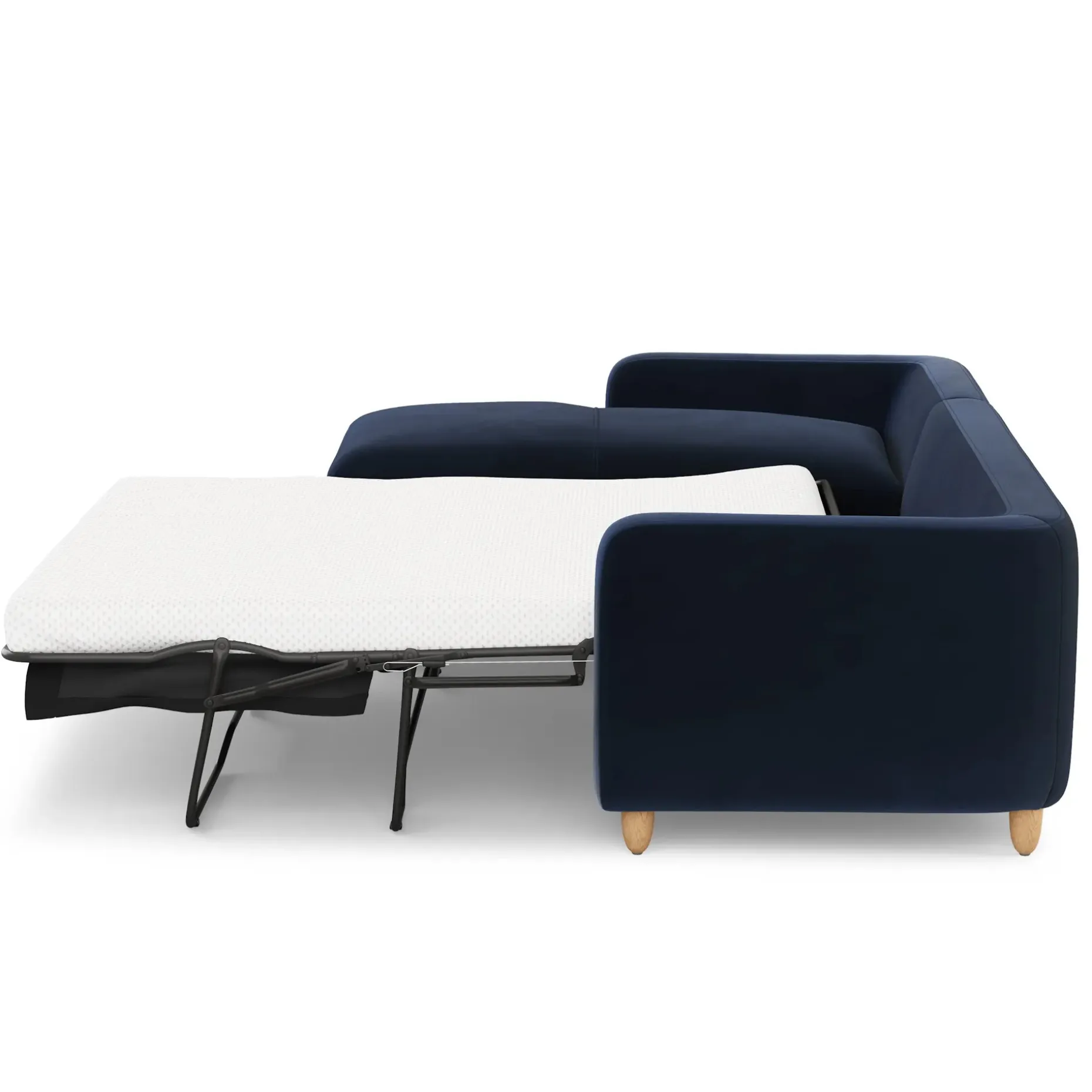 Vati 114" Velvet Left Storage Sleeper Sectional - Hale Ink