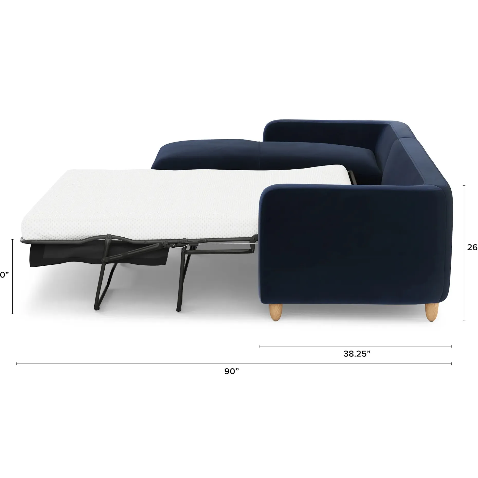 Vati 114" Velvet Left Storage Sleeper Sectional - Hale Ink