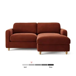 Vati 80" Velvet Right Storage Sectional - Hale Rust