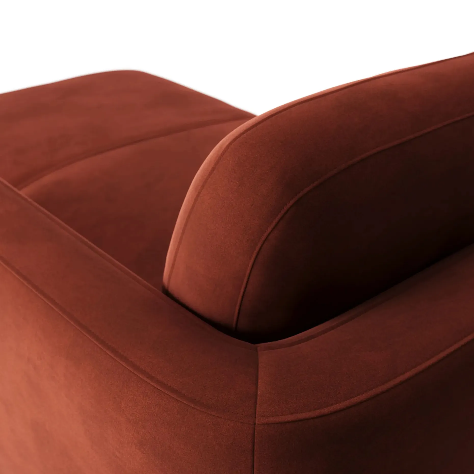 Vati 80" Velvet Right Storage Sectional - Hale Rust
