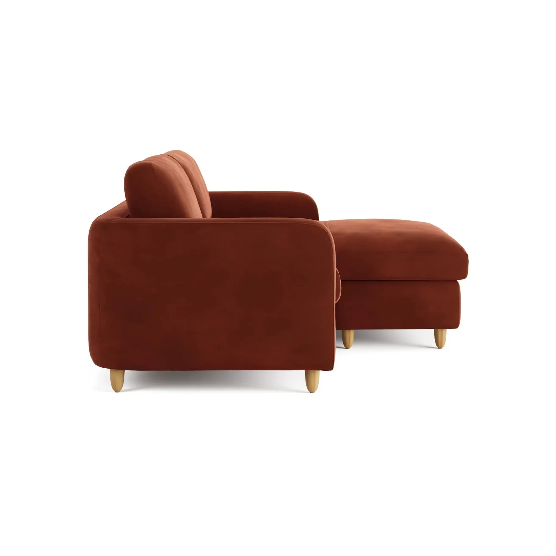 Vati 80" Velvet Right Storage Sectional - Hale Rust