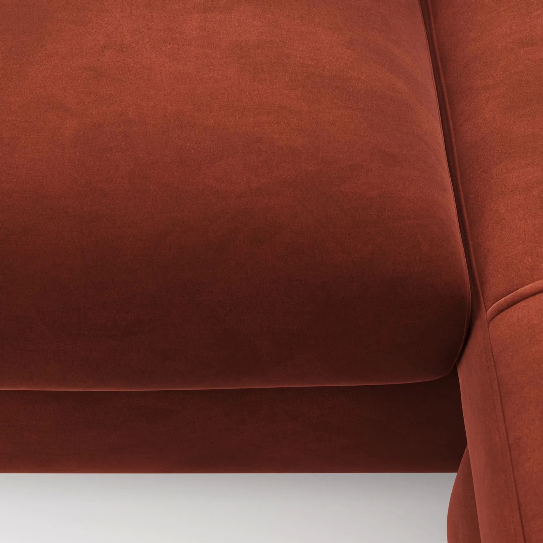 Vati 80" Velvet Right Storage Sectional - Hale Rust