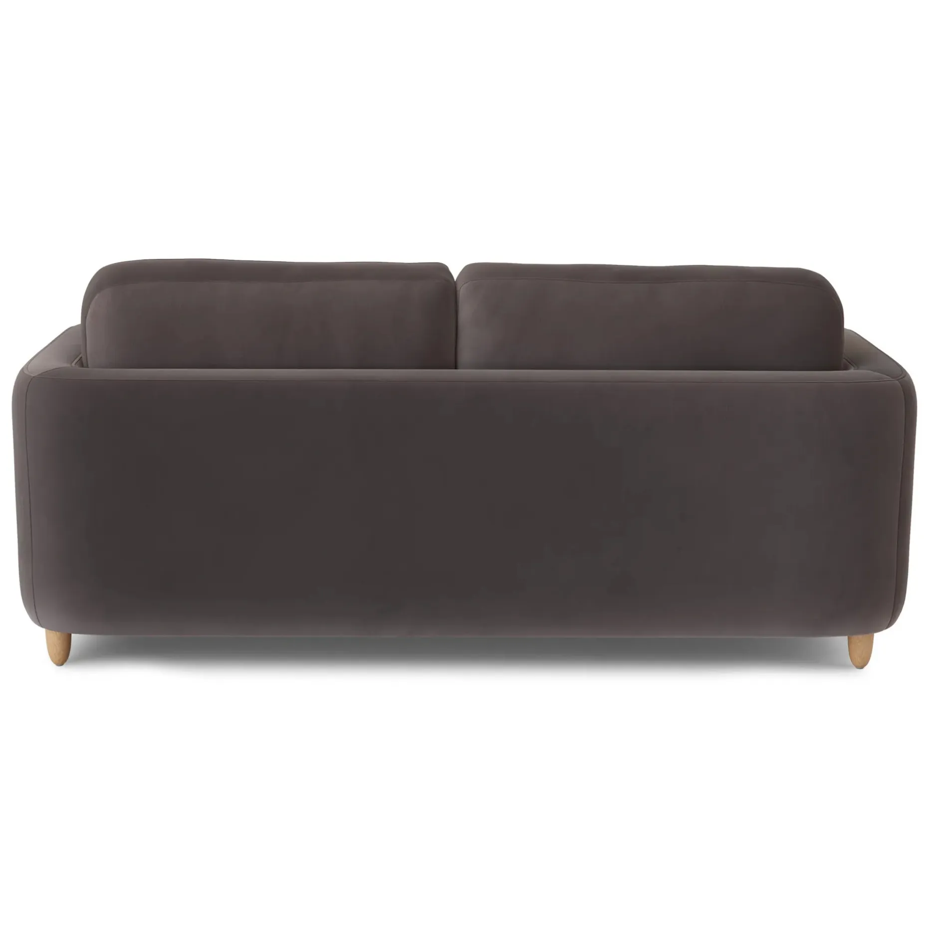 Vati 80" Velvet Right Storage Sectional - Natural Oak and Hale Warm Gray