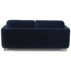 Vati 80" Velvet Right Storage Sectional - Natural Oak and Hale Ink