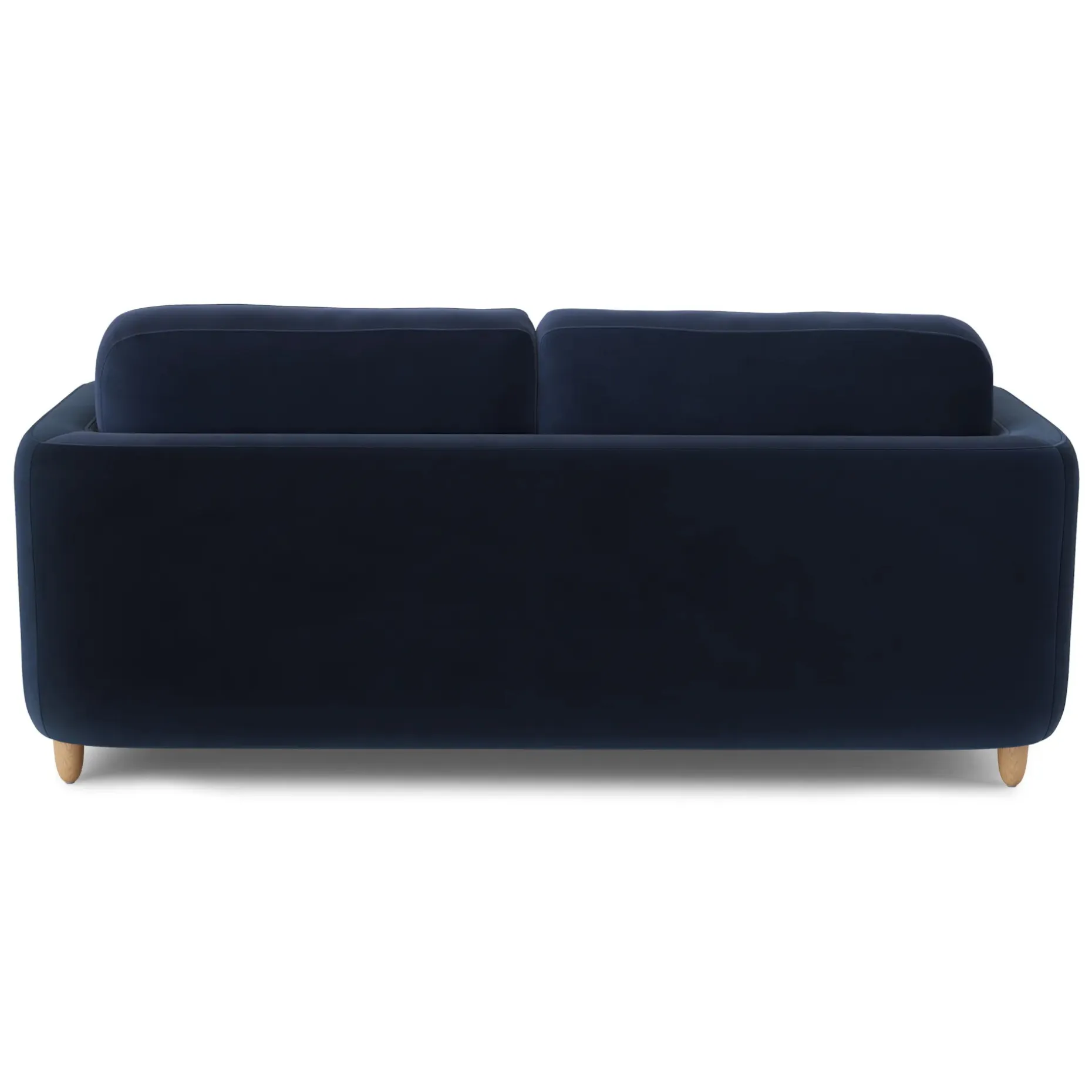 Vati 80" Velvet Right Storage Sectional - Natural Oak and Hale Ink