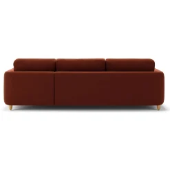 Vati 114" Velvet Right Storage Sleeper Sectional - Hale Rust
