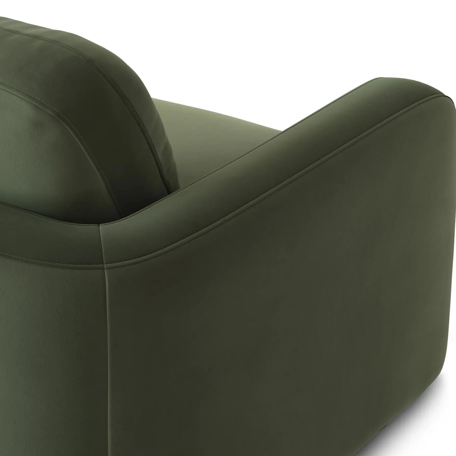 Vati 114" Velvet Right Storage Sleeper Sectional - Hale Fir Green