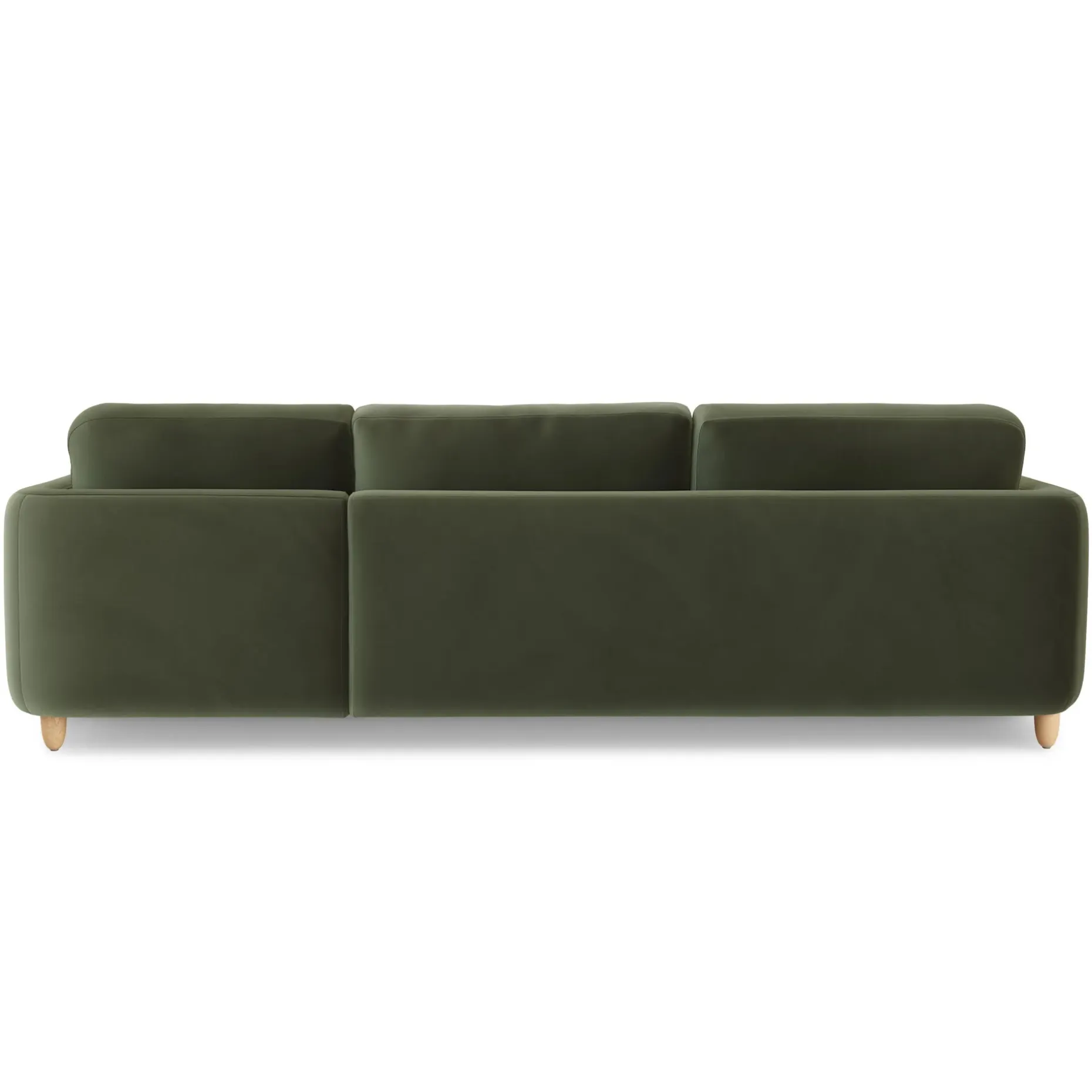 Vati 114" Velvet Right Storage Sleeper Sectional - Hale Fir Green