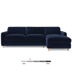 Vati 114" Velvet Right Storage Sleeper Sectional - Hale Ink