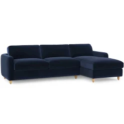 Vati 114" Velvet Right Storage Sleeper Sectional - Hale Ink