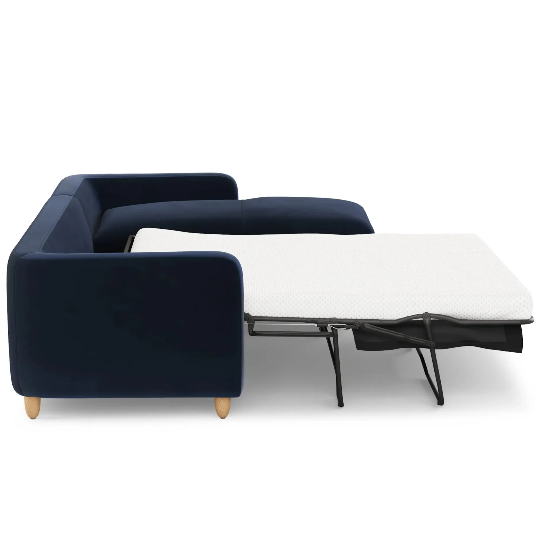 Vati 114" Velvet Right Storage Sleeper Sectional - Hale Ink