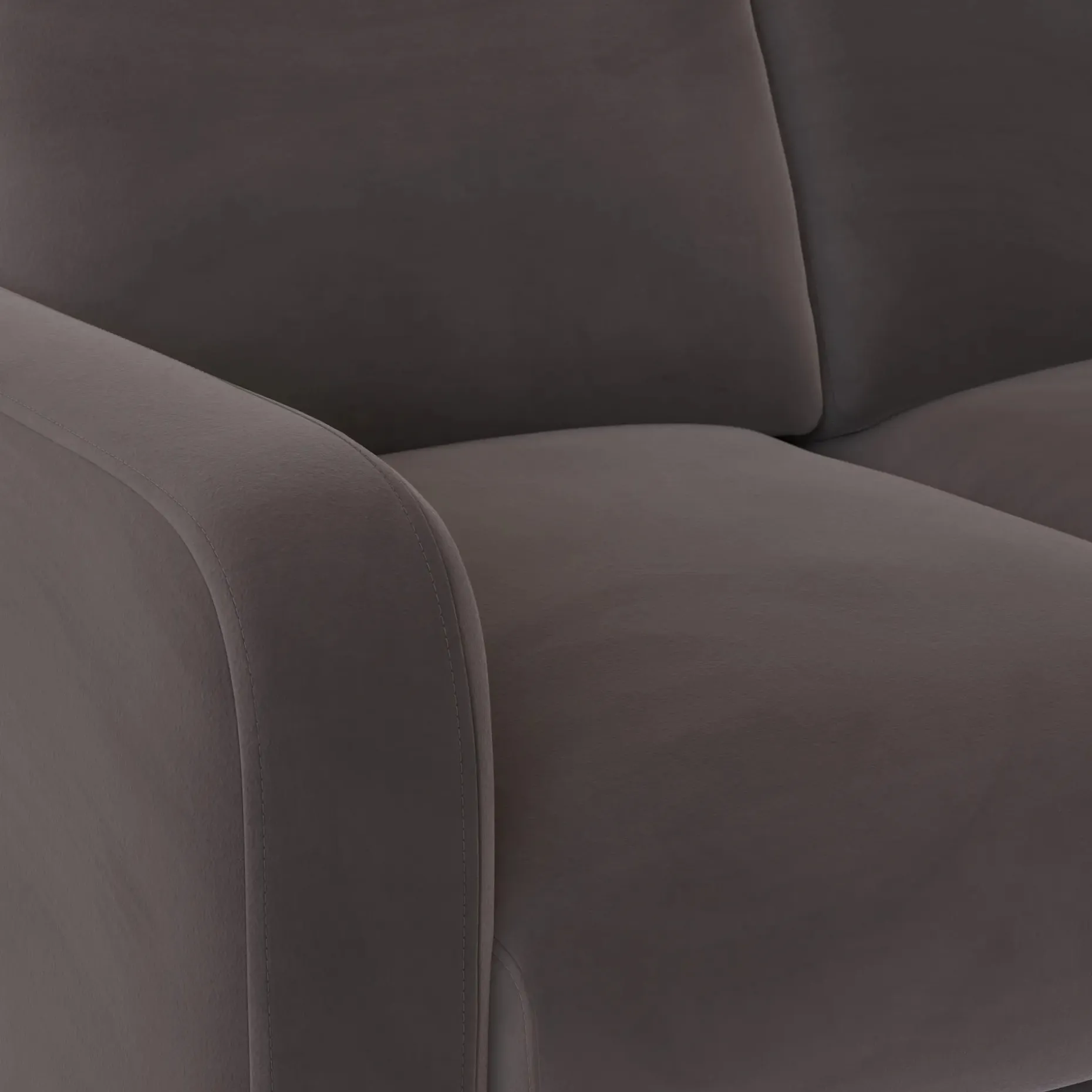 Vati 114" Velvet Right Storage Sleeper Sectional - Hale Warm Gray