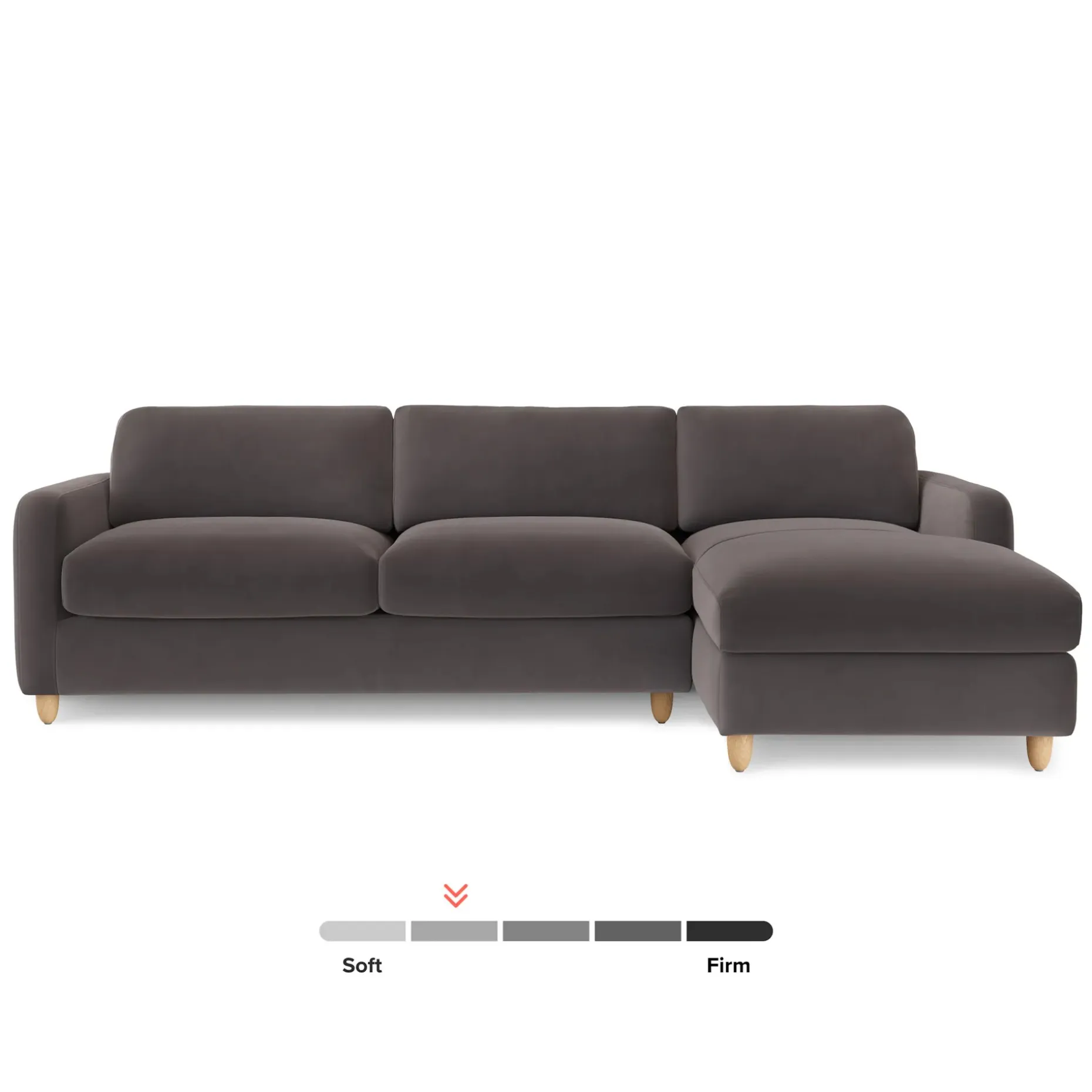 Vati 114" Velvet Right Storage Sleeper Sectional - Hale Warm Gray