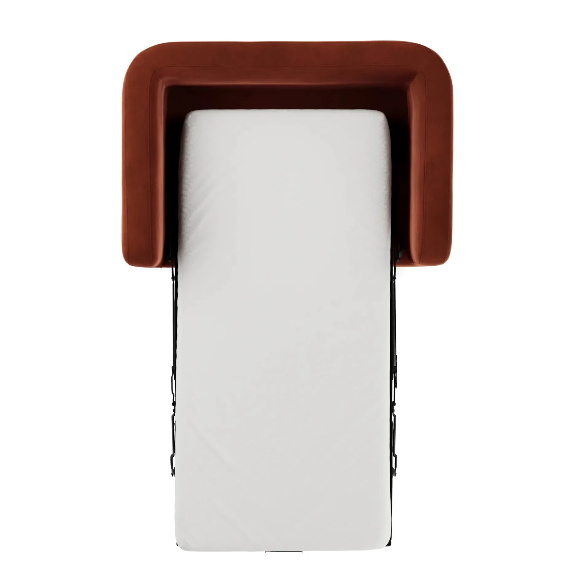 Vati 53" Velvet Sleeper Chair - Hale Rust