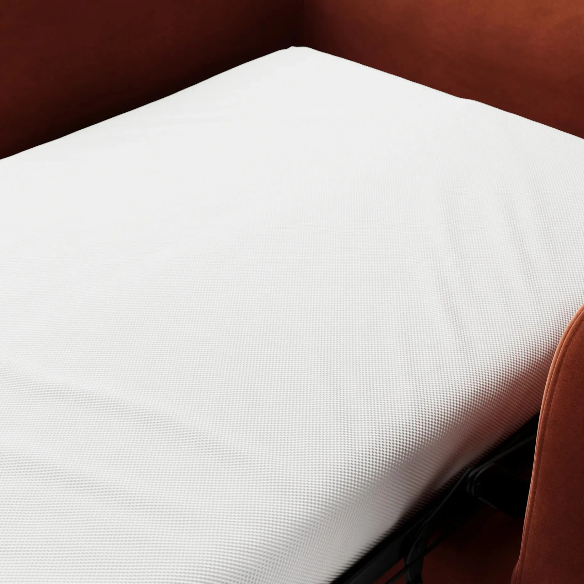 Vati 53" Velvet Sleeper Chair - Hale Rust