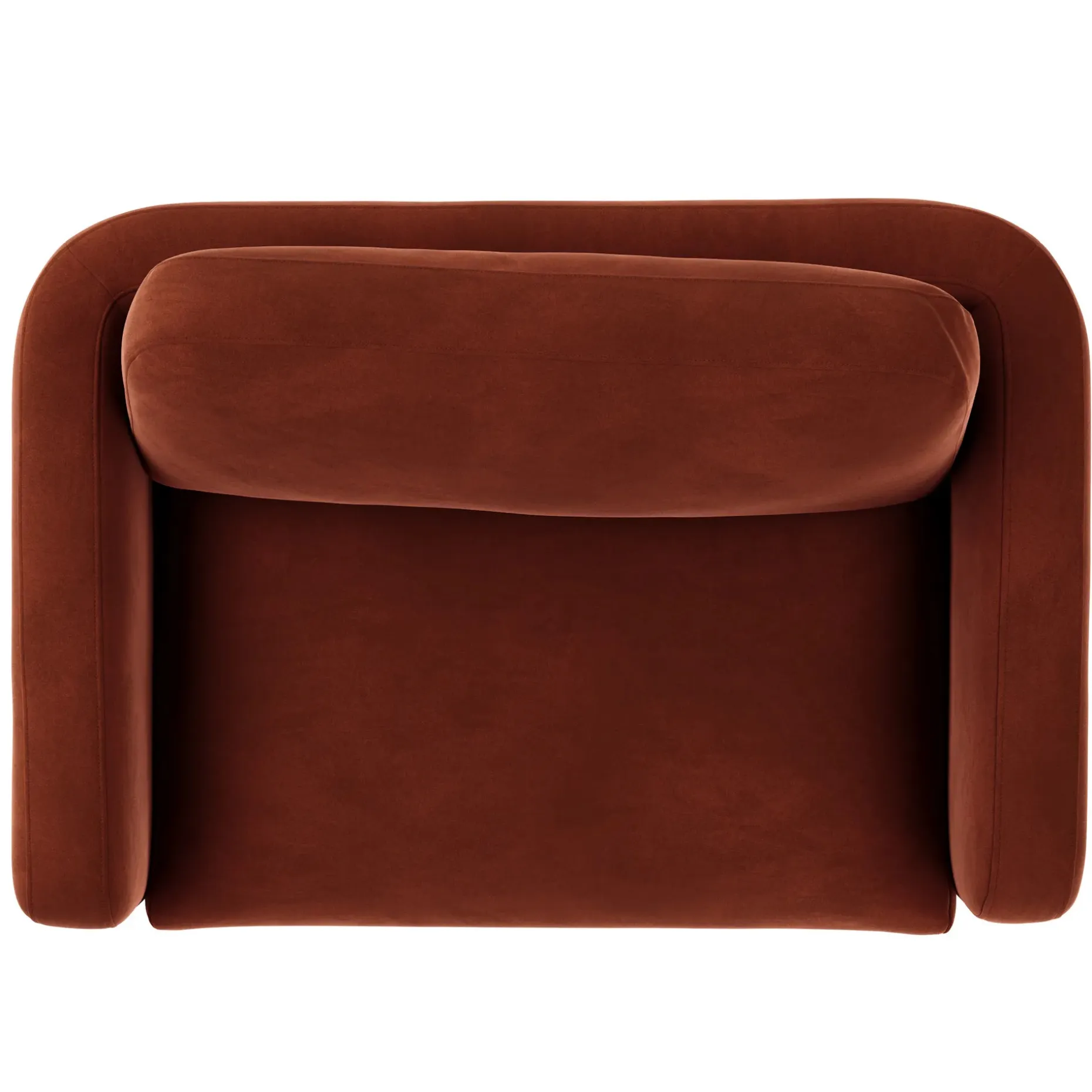 Vati 53" Velvet Sleeper Chair - Hale Rust