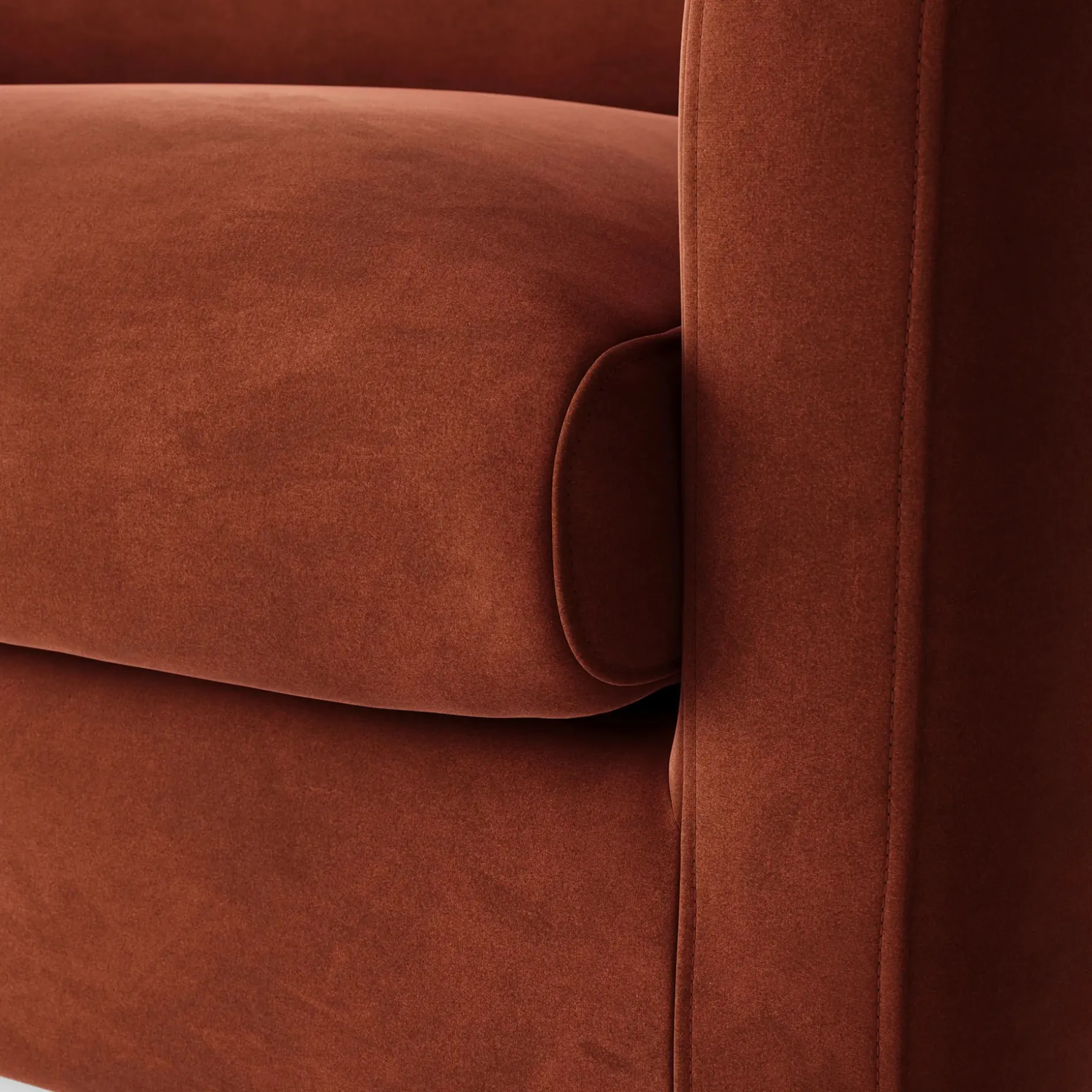 Vati 53" Velvet Sleeper Chair - Hale Rust