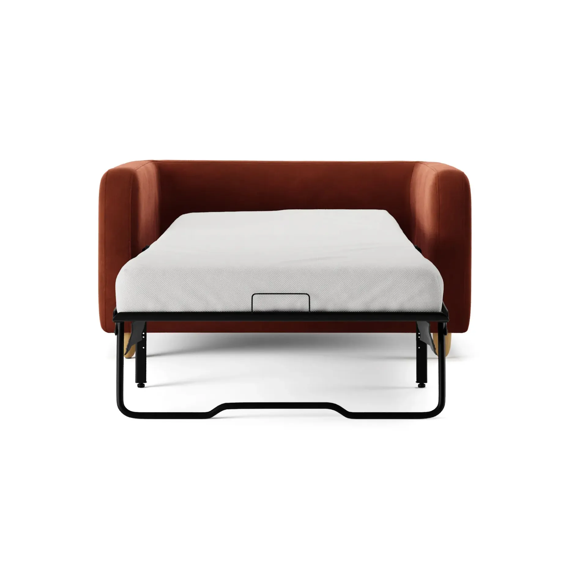 Vati 53" Velvet Sleeper Chair - Hale Rust
