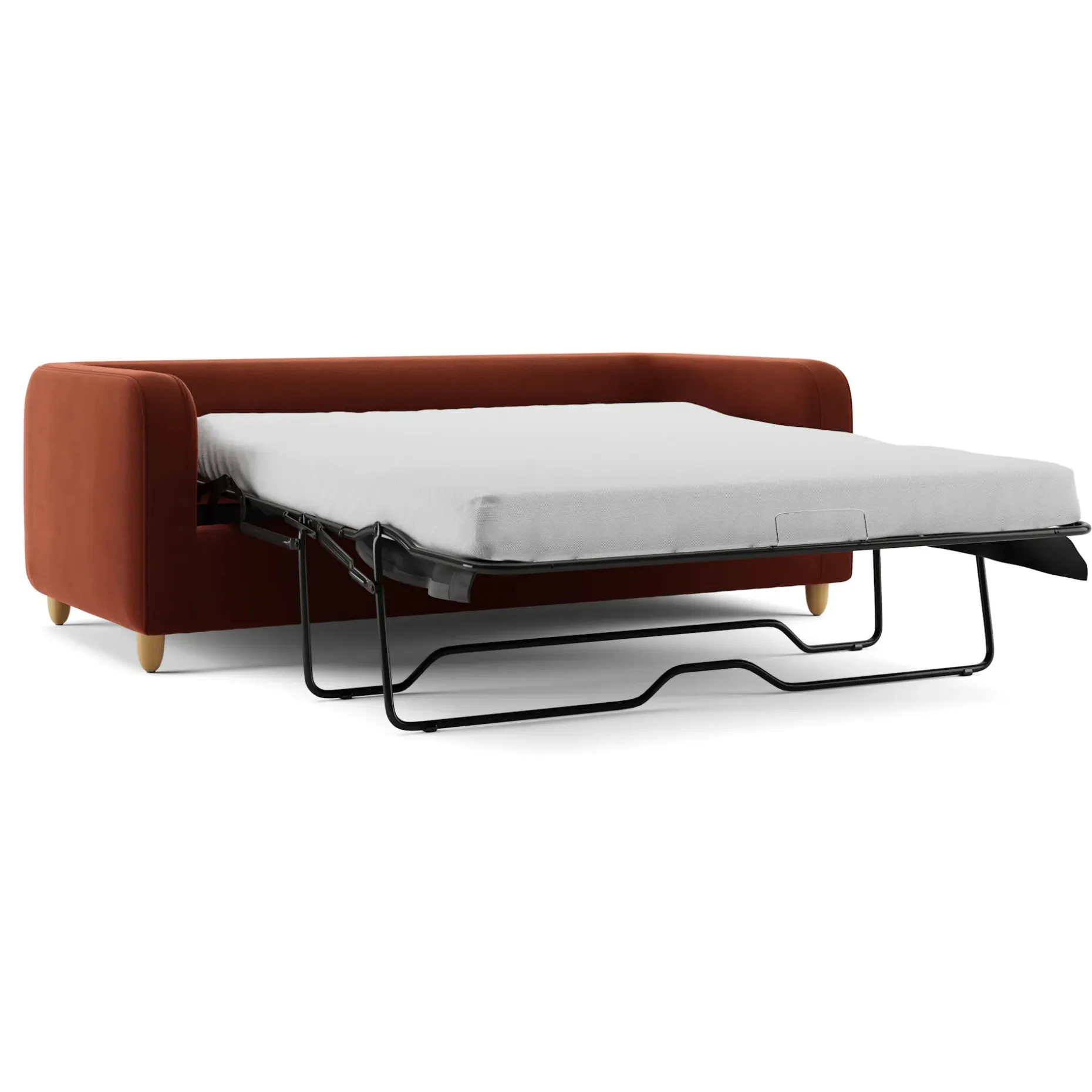 Vati 80" Velvet Sofa Bed - Hale Rust