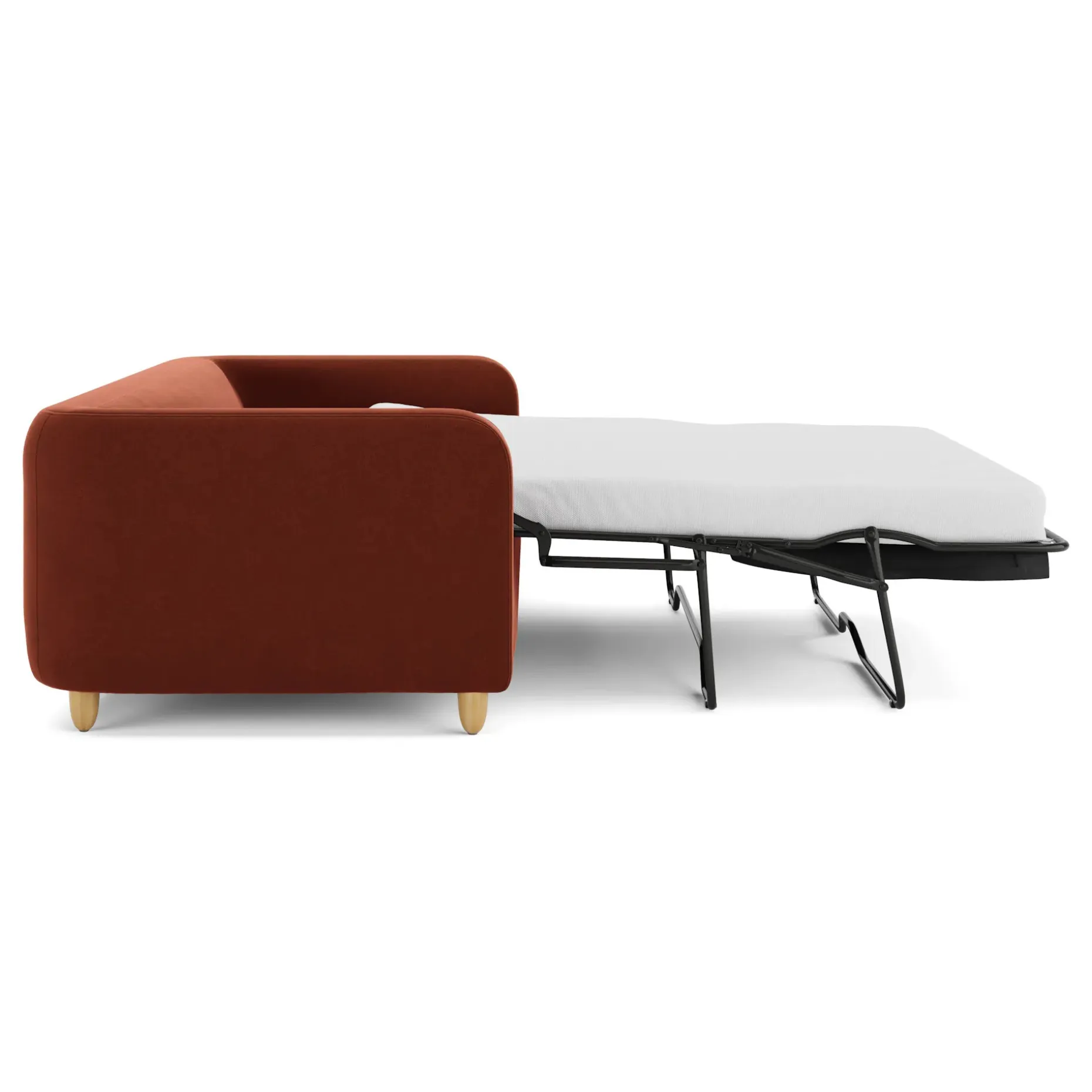 Vati 80" Velvet Sofa Bed - Hale Rust