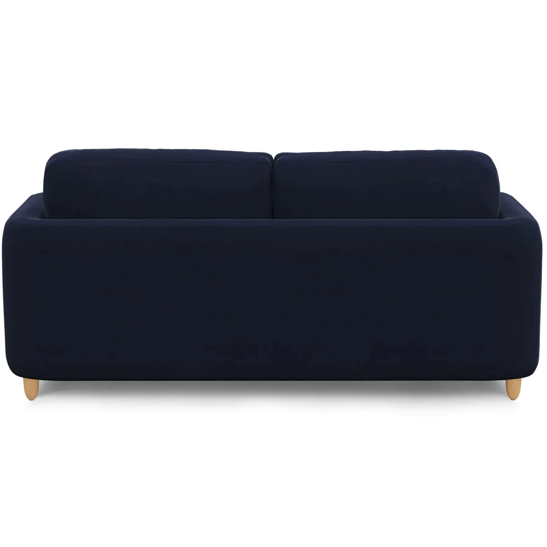 Vati 80" Velvet Sofa Bed - Natural Oak and Hale Ink