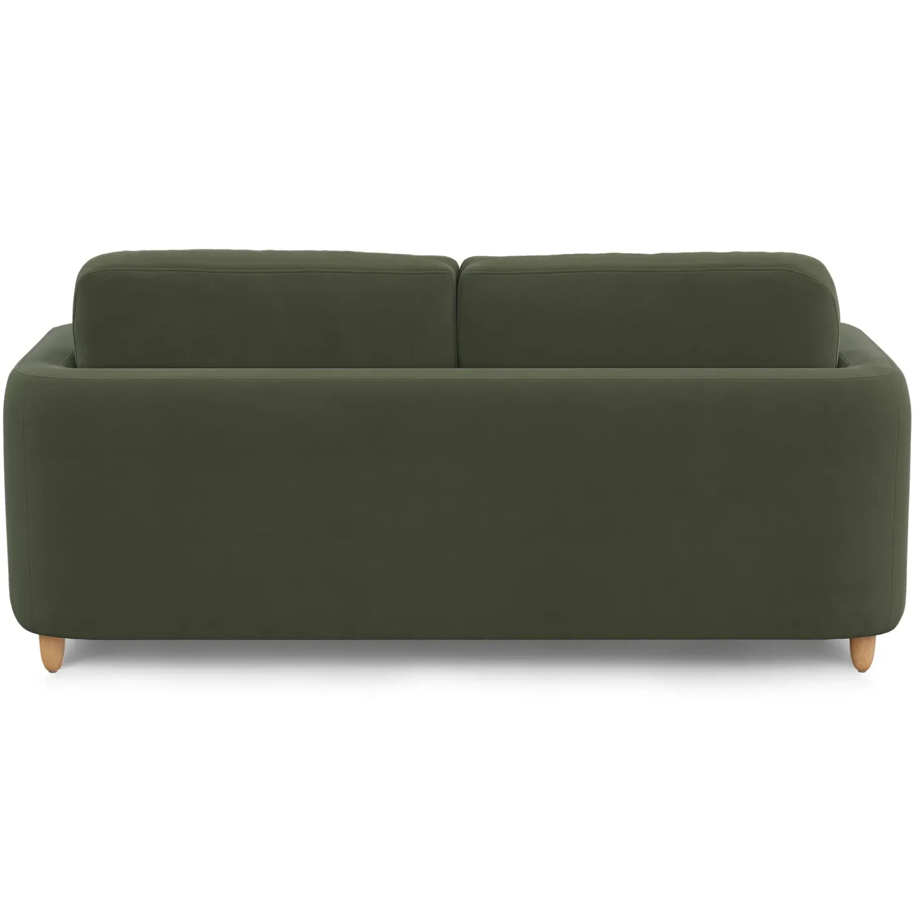 Vati 80" Velvet Sofa Bed - Natural Oak and Hale Fir Green