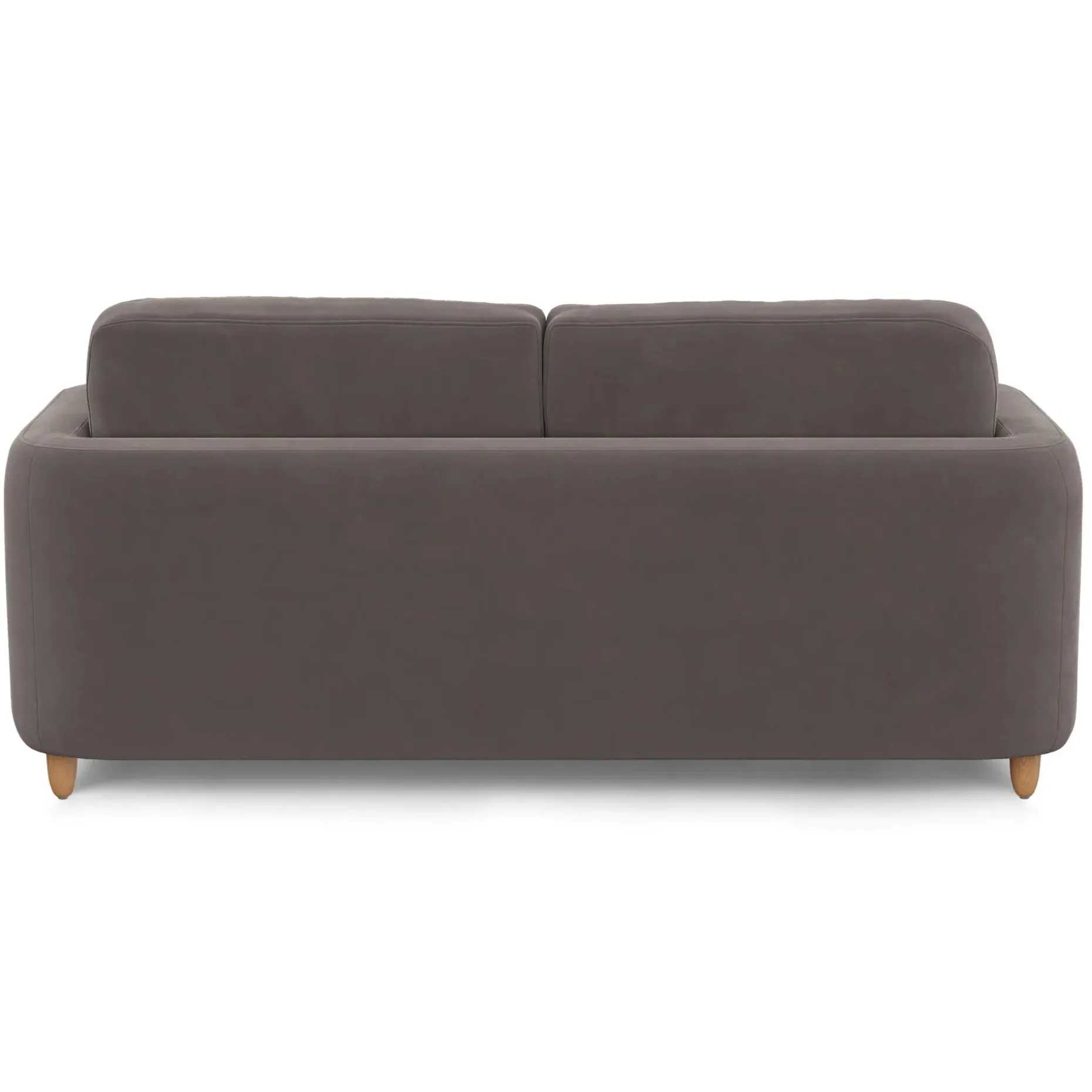 Vati 80" Velvet Sofa Bed - Natural Oak and Hale Warm Gray