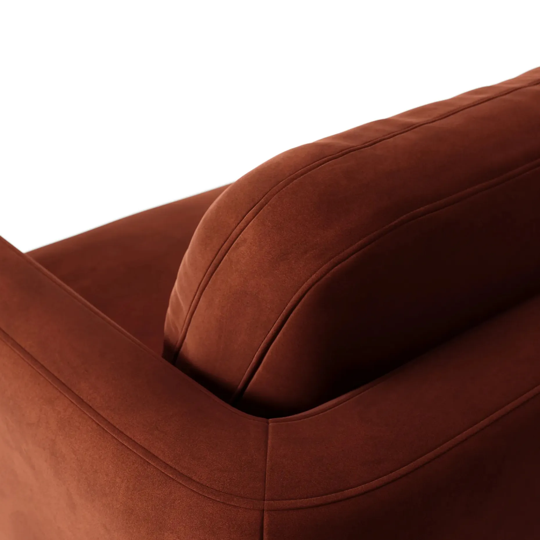 Vati 92" Velvet Sofa - Hale Rust