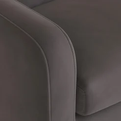 Vati 92" Velvet Sofa - Natural Oak and Hale Warm Gray