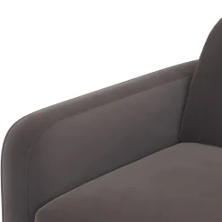 Vati 92" Velvet Sofa - Natural Oak and Hale Warm Gray
