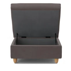 Vati 33" Velvet Storage Ottoman - Hale Warm Gray