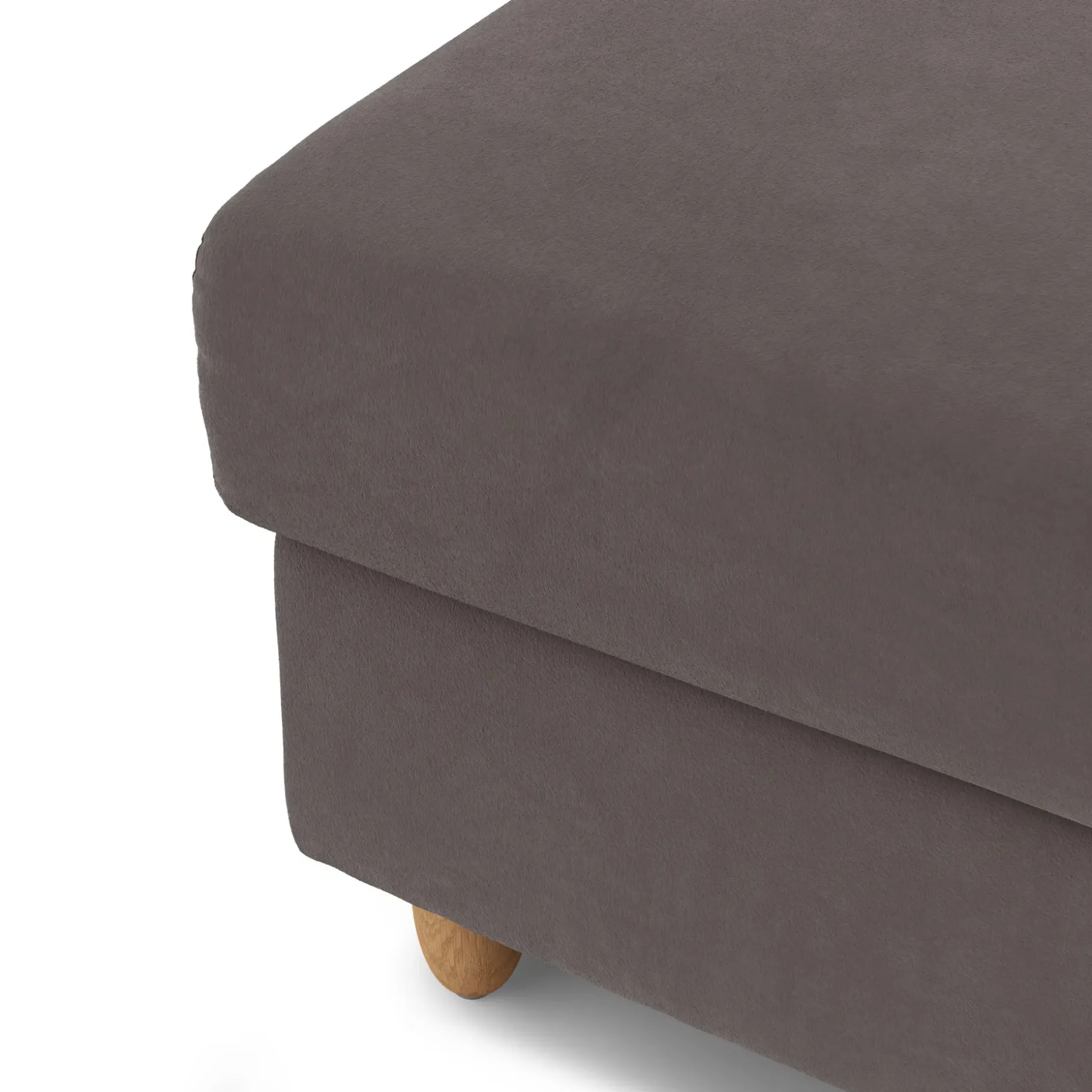 Vati 33" Velvet Storage Ottoman - Hale Warm Gray