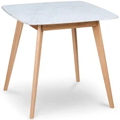 Vena Cafe Table - Oak and Marble