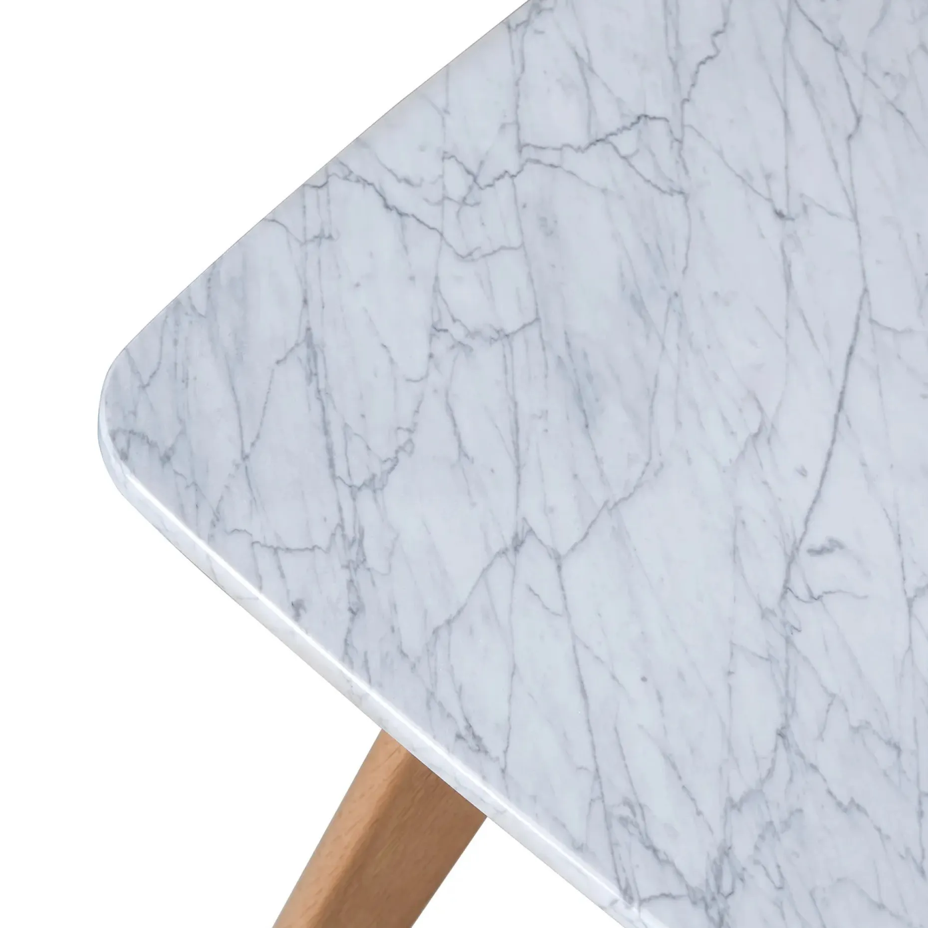 Vena Cafe Table - Oak and Marble