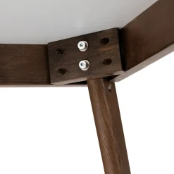 Vena Cafe Table - Walnut and Marble