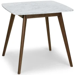 Vena Cafe Table - Walnut and Marble