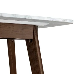 Vena Cafe Table - Walnut and Marble