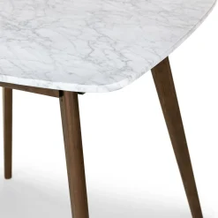 Vena Cafe Table - Walnut and Marble