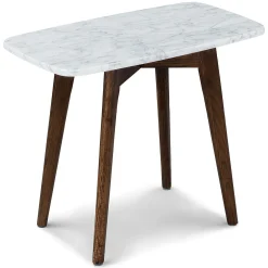 Vena Marble Side Table - Walnut