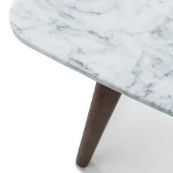 Vena Marble Side Table - Walnut