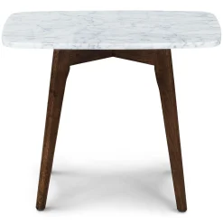 Vena Marble Side Table - Walnut