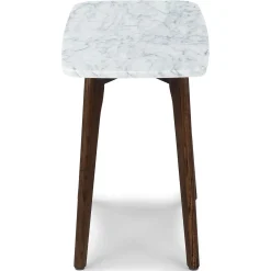 Vena Marble Side Table - Walnut
