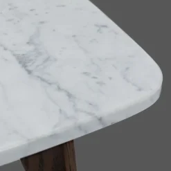 Vena Marble Square Side Table - Walnut
