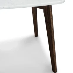 Vena Marble Square Side Table - Walnut