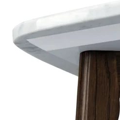 Vena Marble Square Side Table - Walnut