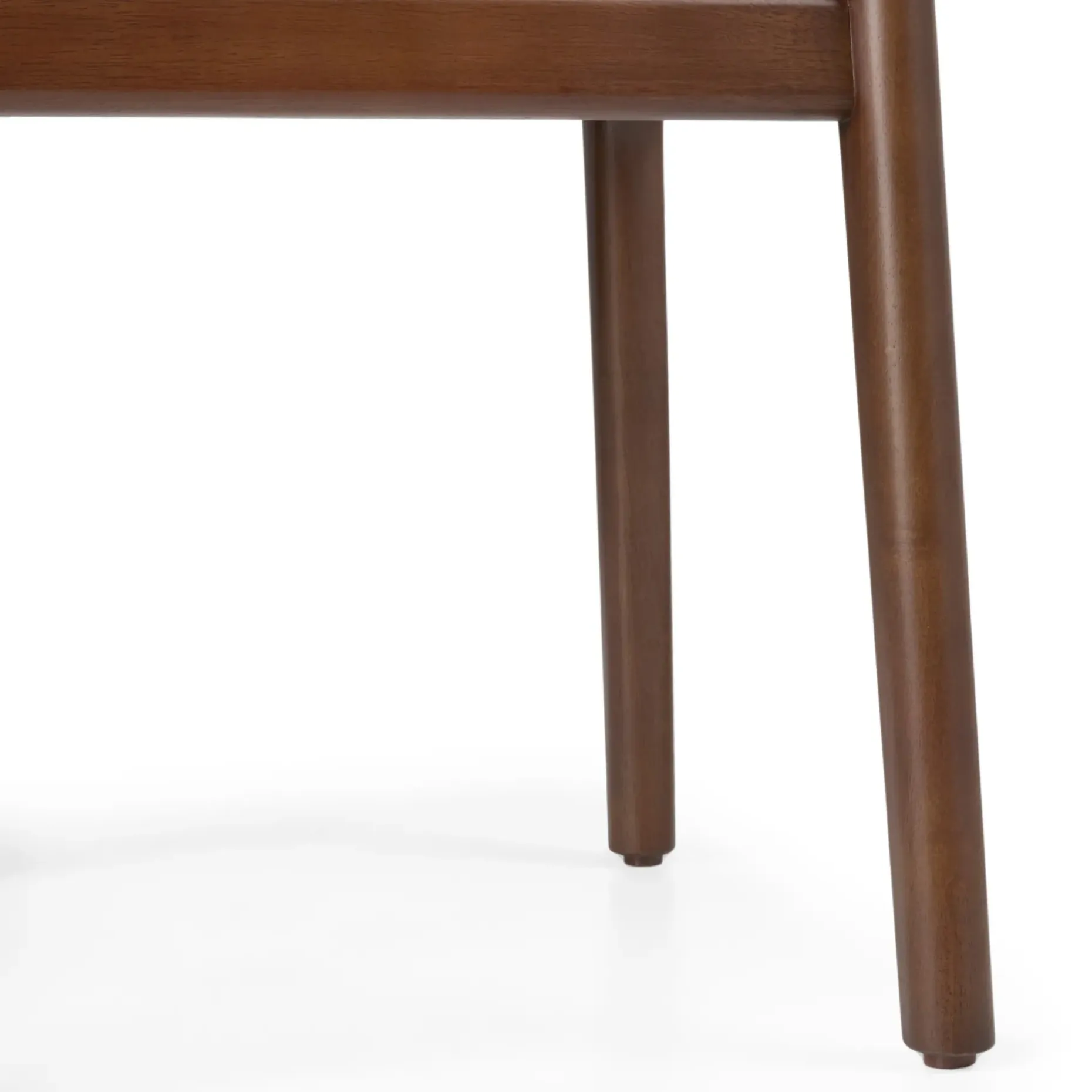 Vila Leather Dining Chair - Walnut and Black Leather