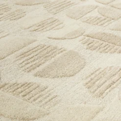 Waard 9 x 12 Rug - Beige Geometric Circle