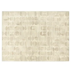 Waard 9 x 12 Rug - Beige Geometric Circle